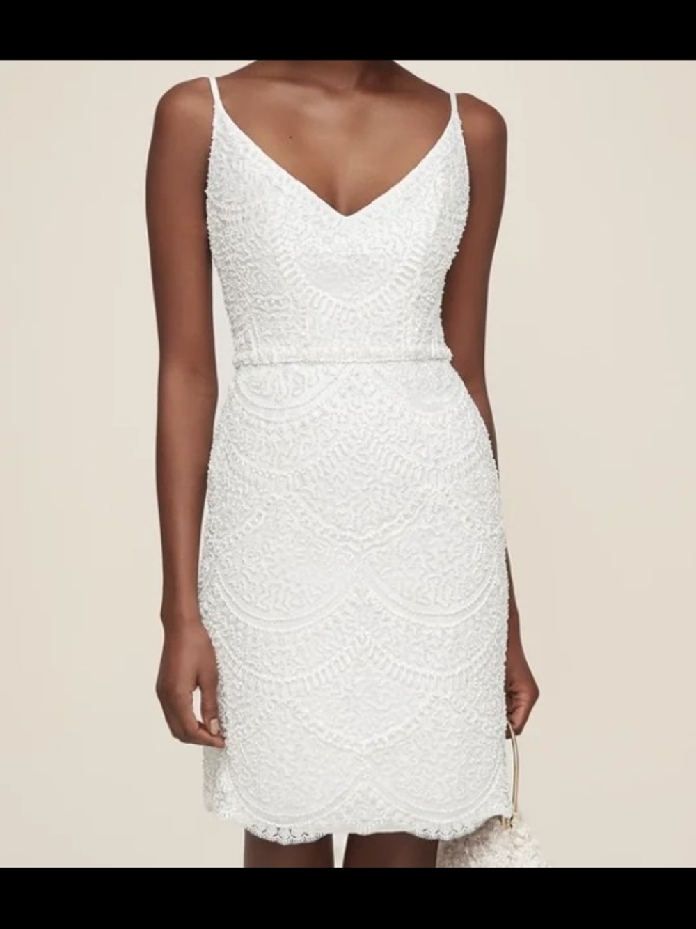 Anne Barge Dream With Me Short Spaghetti-Strap Wedding Dress XS Nwt